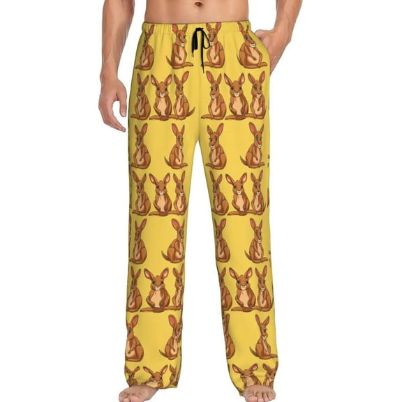 HPINK-T Men's Pajama Pants Pjs Bottoms With Pockets Sleep Lounge Pants For Men