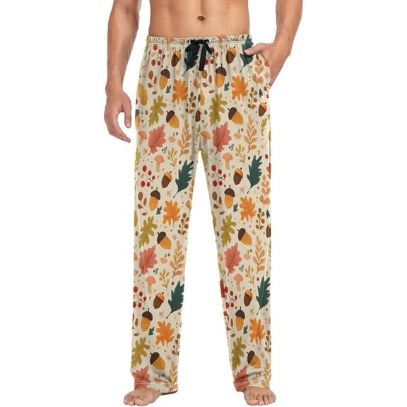 HPINK-T Mens Pajama Pants Autumn Pajama Bottoms Winter Lounge Sleep Pants
