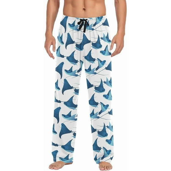 HPINK-T Mens Pajama Pants Cowboy Wild Mustang Horses Men's Pajama Bottoms Sleep Lounge Pj Pants for Men With Drawstring Pockets S