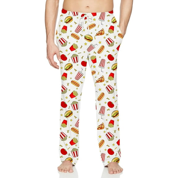 HPINK-T Mens Pajama Pants, Funny Lounge Pj for Men, Men's Separate Bottoms with Pockets