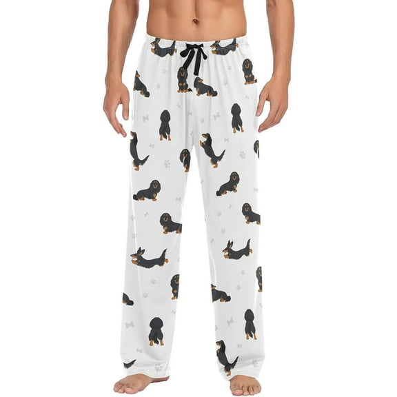 HPINK-T Mens Pajama Pants German Shorthaired Pointer Men's Pajama Bottoms Sleep Lounge Pj Pants for Men S
