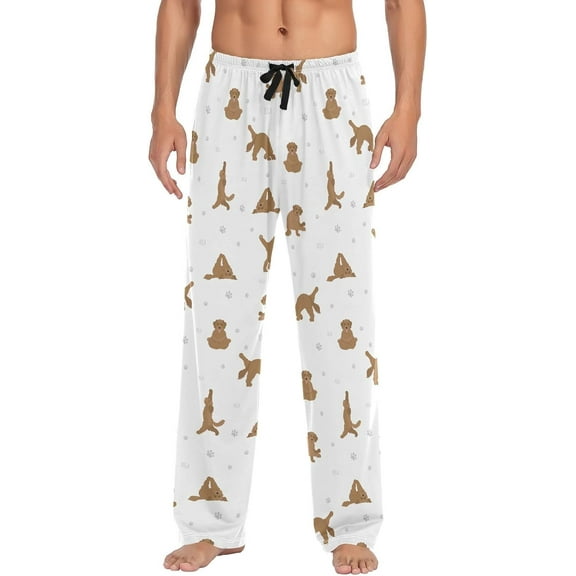 HPINK-T Mens Pajama Pants Poker Skull Men's Pajama Bottoms Sleep Lounge Pj Pants for Men With Pockets S