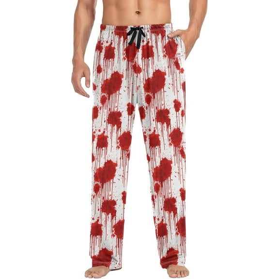 HPINK-T Mens Pajama Pants Soft Pajama Bottoms Lounge PJS Sleep Pants