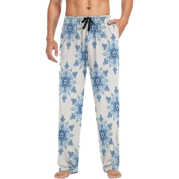 HPINK-T Mens Pajama Pants Soft Pajama Bottoms Lounge PJS Sleep Pants