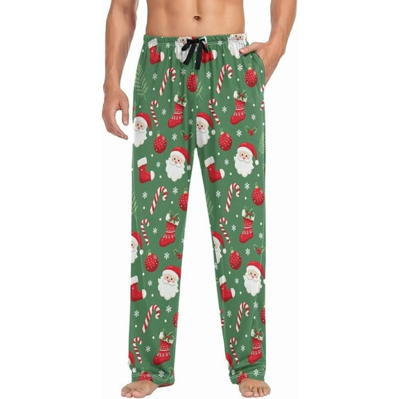 HPINK-T Mens Pajama Pants Soft Pajama Bottoms Lounge PJS Sleep Pants