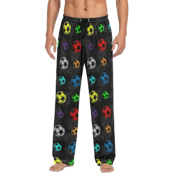 HPINK-T Mens Sleep Pajama Pants Set Bottoms Capybara Fleece Lounge Sleepwear PJs S