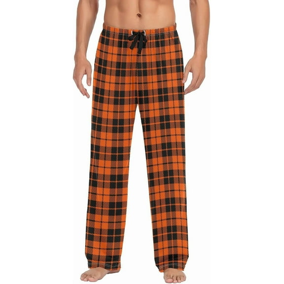 HPINK-T Mens Sleep Pajama Pants Set Bottoms Christmas Gingerbread Blue Fleece Lounge Sleepwear PJs XXL