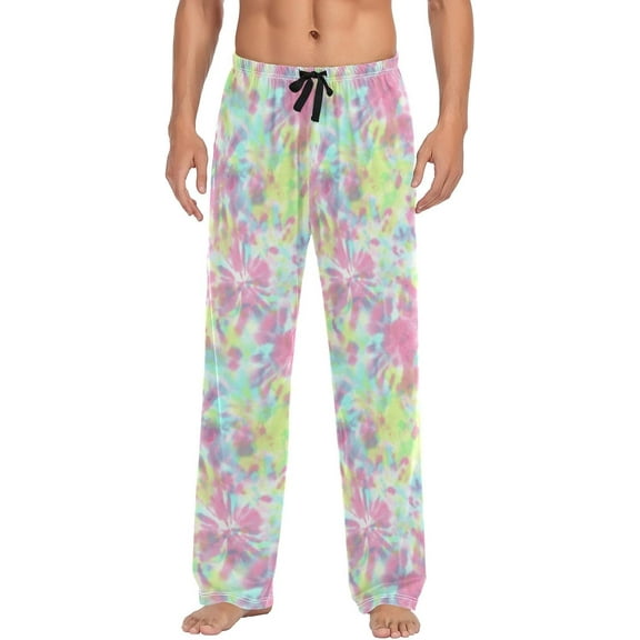 HPINK-T Mens Sleep Pajama Pants Set Bottoms Motorcycle Lettering Fleece Lounge Sleepwear PJs S