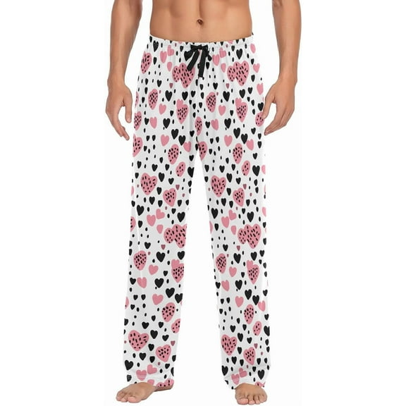 HPINK-T Pajama Pants Mens Lounge Pants Leopard Print Blue Yellow Lightweight Men Pajama Bottoms
