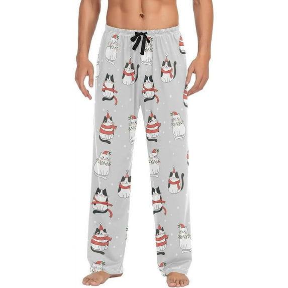 HPINK-T Pajama Pants for Men Sleep Lounge Pants Pjs Bottoms with Pockets