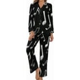 thumbnail image 1 of HPINK-T Pajama Sets for Womens Cowboys Riding Horses Loose Button Down Long Sleeve Shirts And Pants Set, 1 of 12