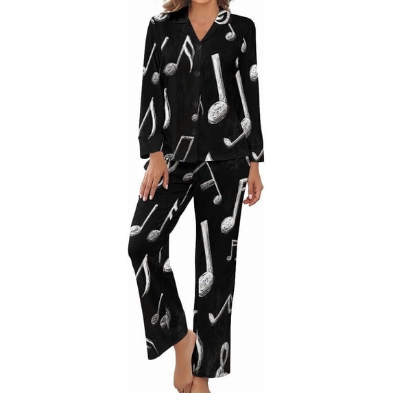 HPINK-T Pajama Sets for Womens Cowboys Riding Horses Loose Button Down Long Sleeve Shirts And Pants Set