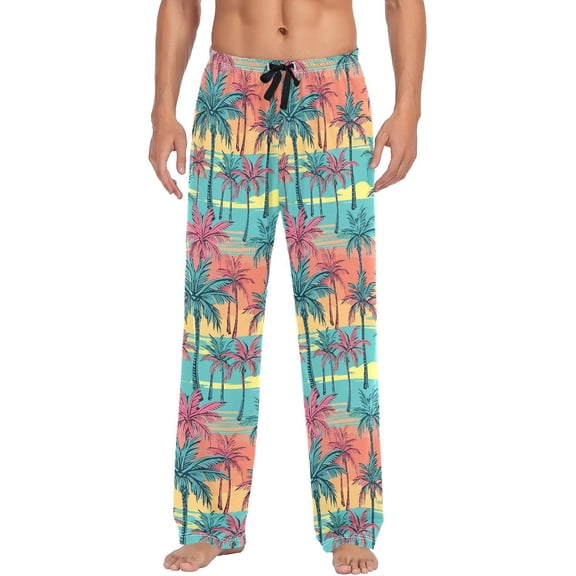 HPINK-T Pajamas Pants for Men Horses Animals Men's Pajama Bottoms 100% Cotton PJ Pants for Mens S-XXL