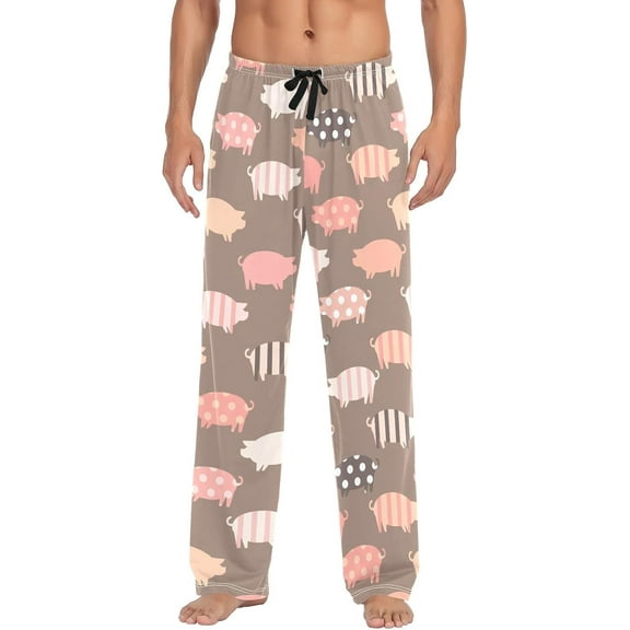 HPINK-T Pajamas Pants for Men Horses Animals Men's Pajama Bottoms 100% Cotton PJ Pants for Mens S-XXL