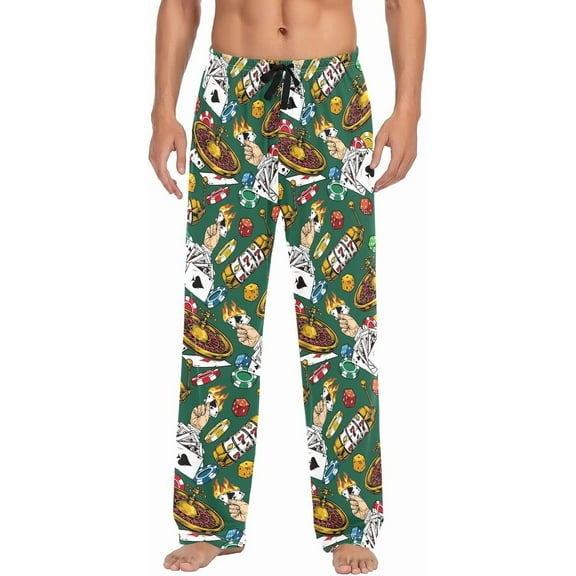 HPINK-T Pajamas Pants for Men Horses Animals Men's Pajama Bottoms 100% Cotton PJ Pants for Mens S-XXL