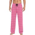 thumbnail image 1 of HPINK-T Pink Polk Dot Pajama Pants Mens Lounge Pants Lightweight Men Pajama Bottoms with Drawstring Pockets, 1 of 13