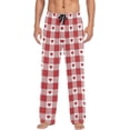 thumbnail image 1 of HPINK-T Red Heart Plaid Checkered Men's Sleep Pajama Pants Sleep Bottoms Pj Lounge Pant Sleepwear, 1 of 7