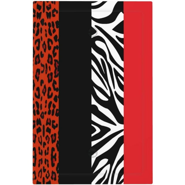 HPINKT Red Zebra Leopard Cheetah Print No Blank Mid size Light Switch
