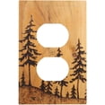 thumbnail image 1 of HPINK-T Rustic Wood Print Pine Tree Light Switch Cover Double Toggle 2 Gang Wall Plate Mid Size Farmhouse Electrical Decorative Mountain Forest Faceplate Switchplate for Bathroom Bedroom Kitchen, 1 of 8