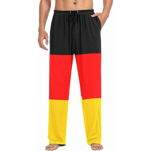 HPINK-T Stylish Men's Pajama Pants 100% Cotton Lounge Soft Warm Sleepwear Pants PJ Bottoms Drawstring and Pockets