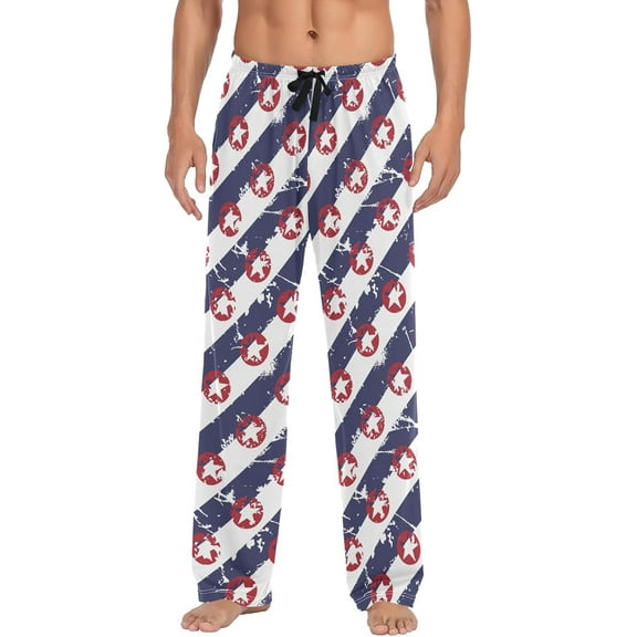 HPINK-T Tiger Stripes Pajama Pants Mens Lounge Pants Straight-Fit Men Pajama Bottoms