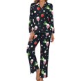 thumbnail image 1 of HPINK-T Women Long Sleeve Pajama Set Comfy Pjs Sets Blue Ribbons Plaid 2 Piece Lounge Set, 1 of 6