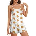 thumbnail image 1 of HPINK-T Womens Cami Shorts Pajama Sets Kawaii Happy Capybara Soft 2 Piece Pj Lounge Set Sleep Sleepwear, 1 of 5