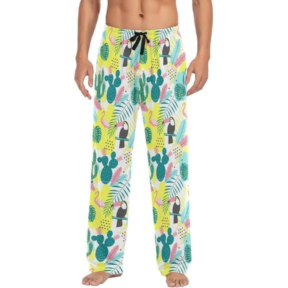HPINK-T long-bill Succelent Pajama Pants Mens Lounge Pants Casual Men Pajama Bottoms with Pockets Drawstring
