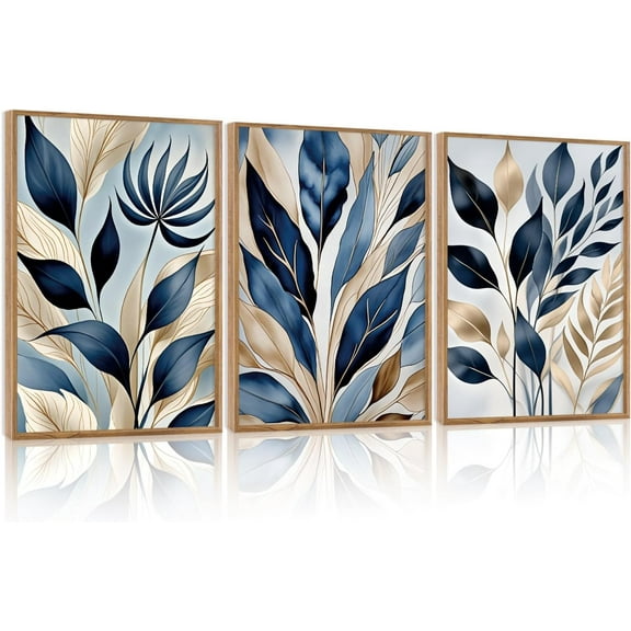 HPINUB Sage Green d Canvas Prints Wall Art Set, Abstract Botanical Boho Wall Decor, Minimalist Geometric Line Leaf Canvas Artwork for Living Room, Bedroom, Dining Room, Office, Bathroom -