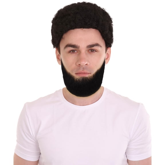 HPO | Adult Black Color Men's Old Dutch Human Hair Full Beard |