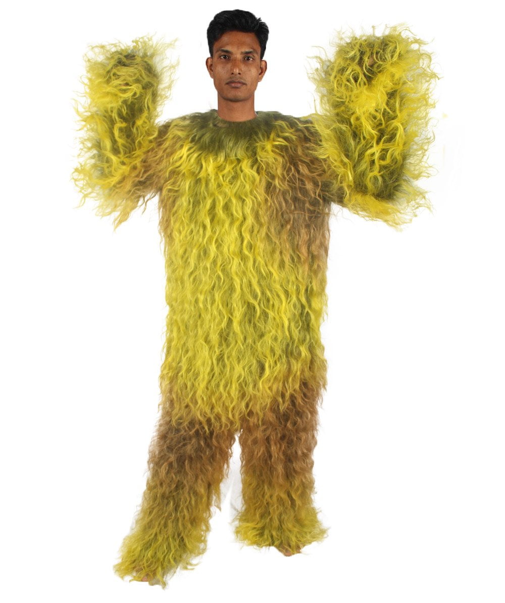 HPO Adult Men or Women Hairy Snowman Yeti Costume Mountain Warrior Ape Halloween Costume