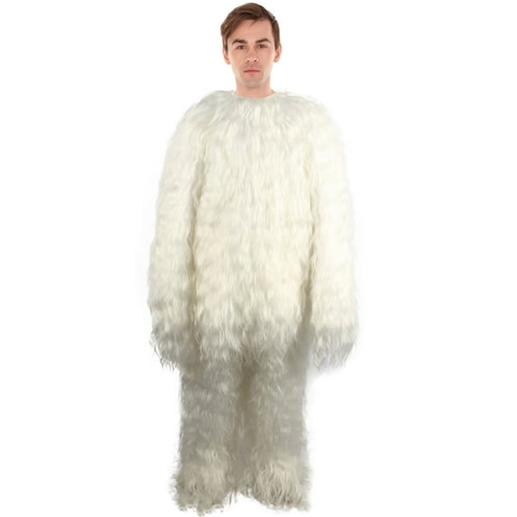 HPO Adult Men or Women Hairy Snowman Yeti Costume, Mountain Warrior Ape Military Halloween Costume