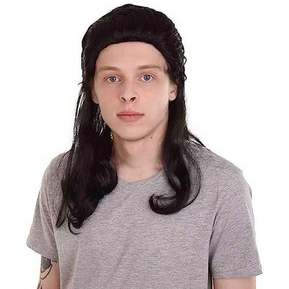 HPO Adult Unisex 80s Mullet Wig – Retro Costume Hairpiece for Halloween, Cosplay & Theme Parties