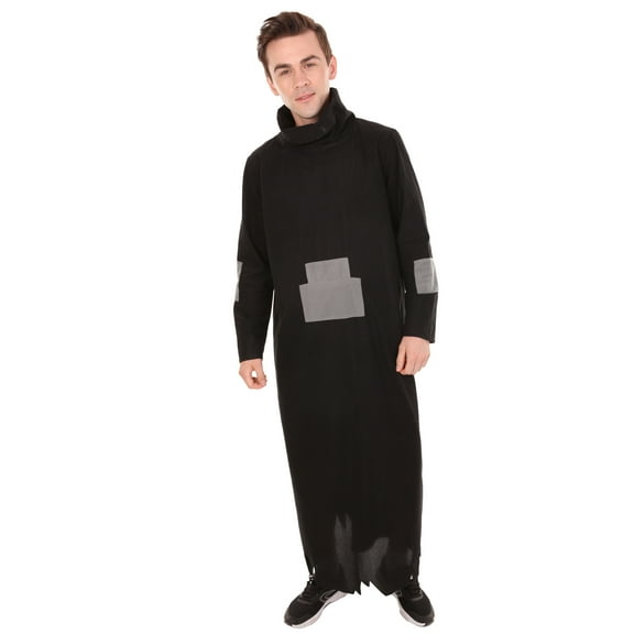 HPO Adult Men's Black Wizard Costume Medium Size Cosplay Outfit, Non-Flammable Fabric