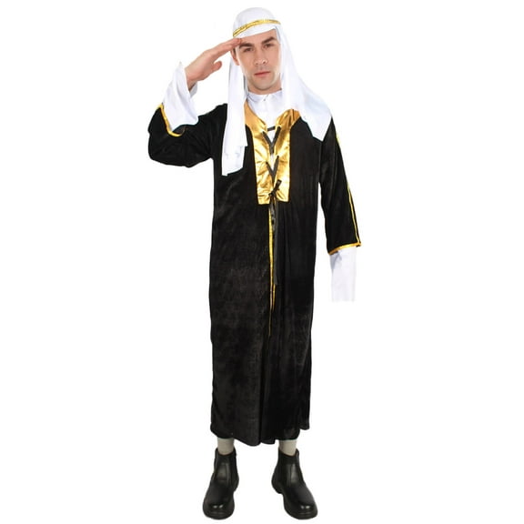 HPO Adult Men's Black and White Color Costume| Perfect for Halloween Synthetic Fabric