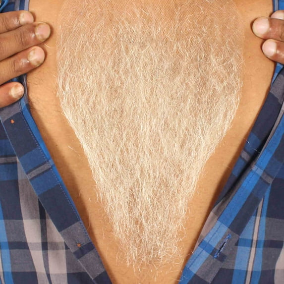 HPO | Adult Men's Chest Hair | Human Hair | Multiple Color Options | Halloween Cosplay