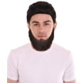 thumbnail image 1 of HPO | Adult Men's Chin Curtain Style Long-length Beard Set| Black Color, 1 of 6
