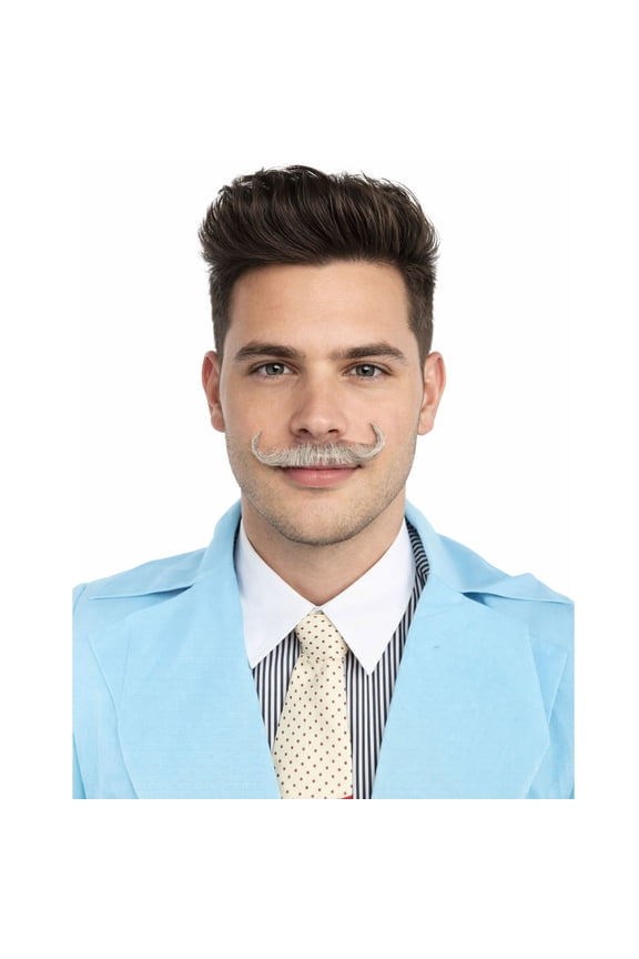 Adult Men's Classic Holiday Doc Mustache | Multiple Colors | Novelty False Facial Hair | Costume Accessory