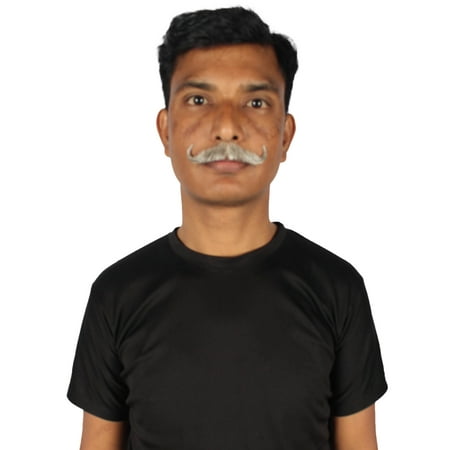 HPO Adult Men's Classic Holiday Doc Mustache | Multiple Colors | Novelty False Facial Hair | Costume Accessory