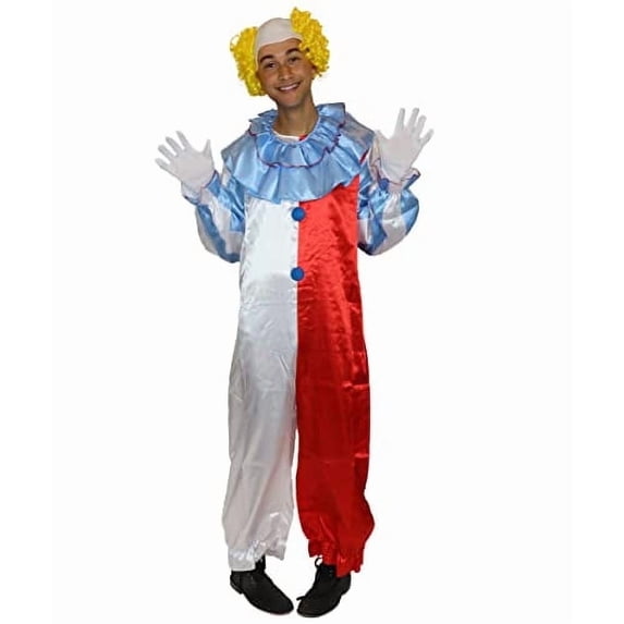 HPO| Adult Men's Dammy Clown Jumpsuit Costume | Non-flammable Synthetic Fabric