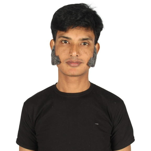 HPO Adult Men's Fake Facial Hair Mutton Chops Side Burns Set | Multiple Colors