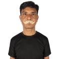 thumbnail image 1 of HPO Adult Men's Fake Imperial Human Hair Mustache | Blonde Color., 1 of 21