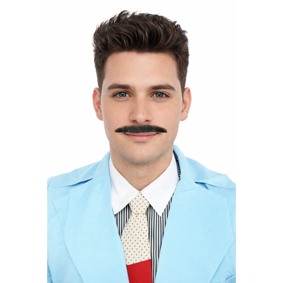HPO Adult Men's Fake Synthetic Hair Mustache | Multicolor Color Options Synthetic Fibers