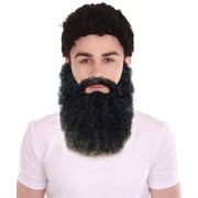 HPO Adult Mens Forerunner Beard & Mustache Set   Self-Adhesive Facial Hair for Halloween & Cosplay
