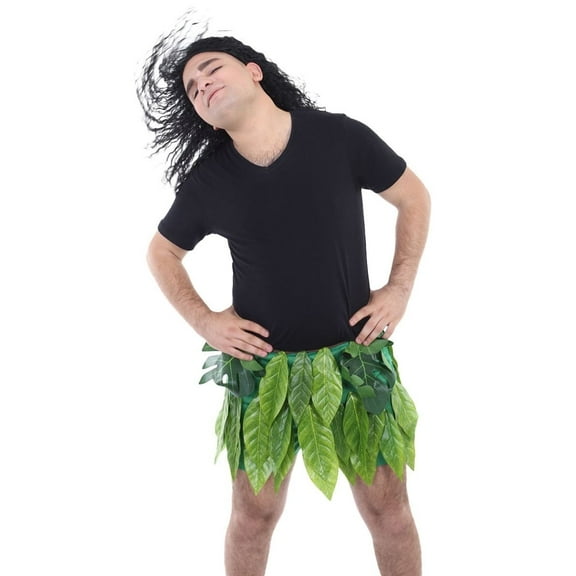 HPO Adult Men's Hawaiian Demigod Green Leaf Cosplay Costume (Medium)