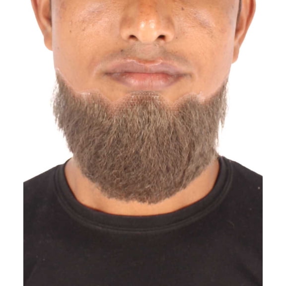 HPO Adult Men's Hollywoodian Synthetic Hair Beard, Brown