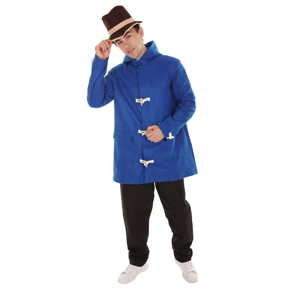 HPO| Adult Men's London Teddy Bear Blue Costume Set| Non-flammable Synthetic Fabric
