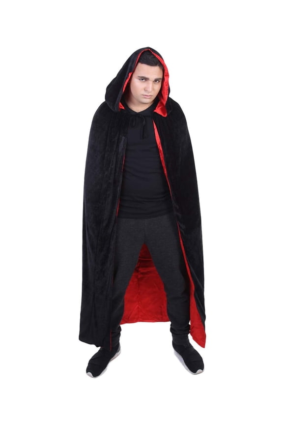 Adult Men's Reversible Hooded Cape Costume HC-059 (XL, Multi)
