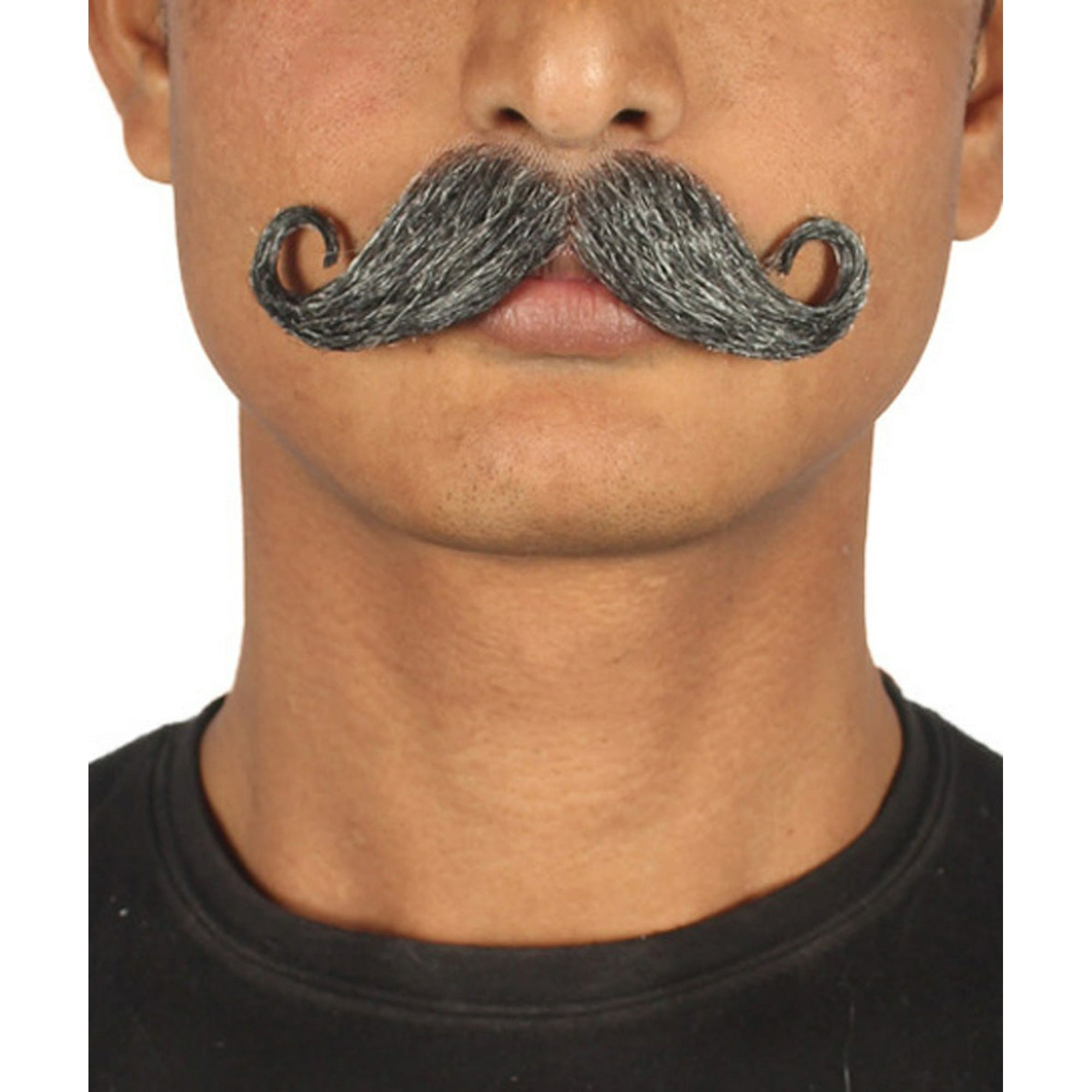 Men's Rollie Fingers Style Moustache Set | Gray Cosplay Facial Hair