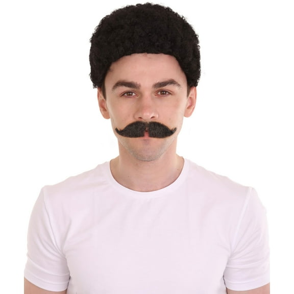 HPO Adult Men's Style Moustache Set | Black Cosplay Facial Hair